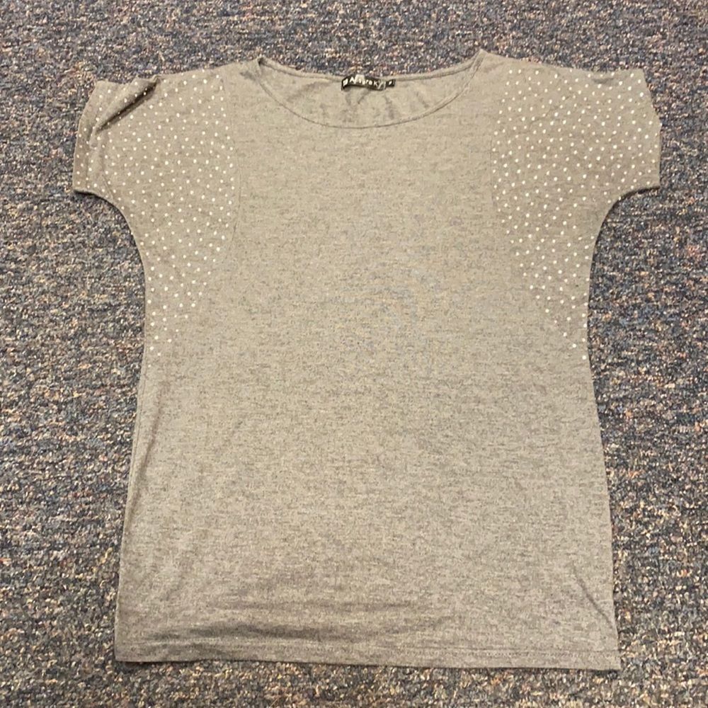 Allegra Gray Glitter Tee sz. M